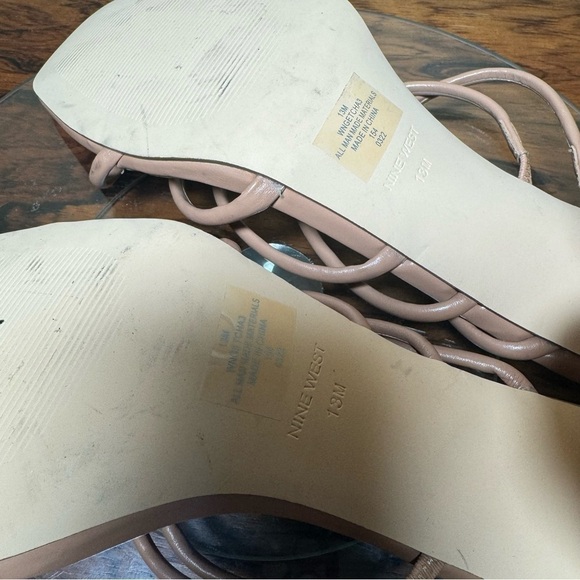 NEW NINE WEST Strappy Open Toe Heel Sandals Platform Block Heels - Picture 16 of 16